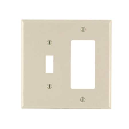 Leviton Leviton Almond 2 gang Nylon Decorator/Toggle Wall Plate 1 pk PJ126-00T